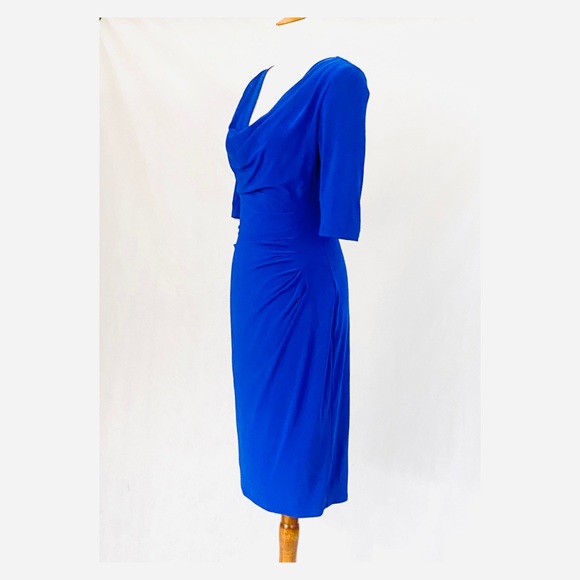 Lauren Ralph Lauren Cowl Neck Ruched Jersey Dress - Picture 6 of 12